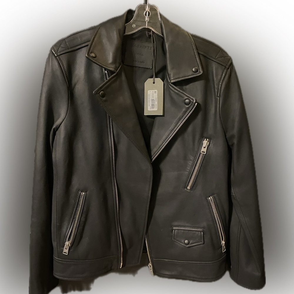 COPY - ALL SAINTS - mens biker leather jacket NWT